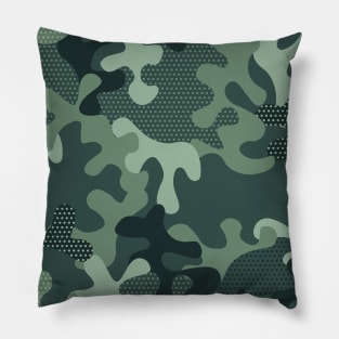 camouflage moro blue green Pillow