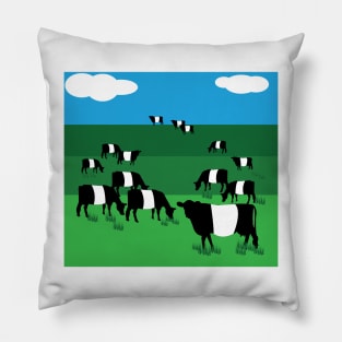 Belted Galloway Cattle Pillow