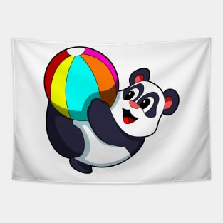 Panda with Beach ball Tapestry