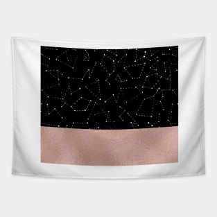 Rose gold starry night II Tapestry