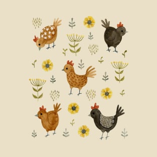 Chicken Floral T-Shirt