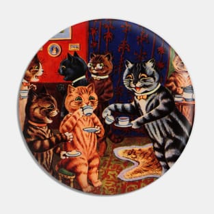 Cats Tea Party by Louis Wain Pin