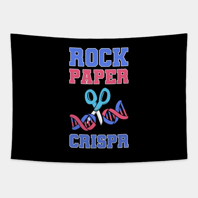 Rock Paper Crispr Graffiti Gene Biologist Hacker Tapestry by amango