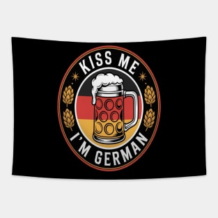 Oktoberfest Kiss Me I'm German Tapestry