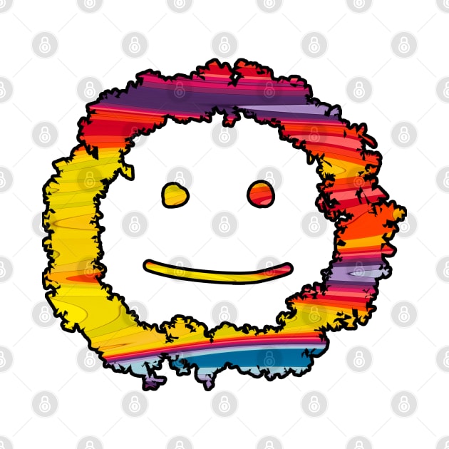 Colourful Smiley Face! by Inwaver Clothing