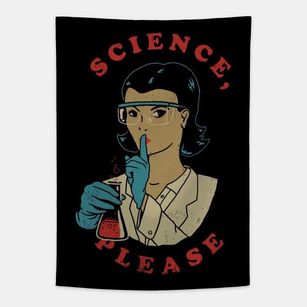 Science Please Female Scientist Tapestry by vo_maria