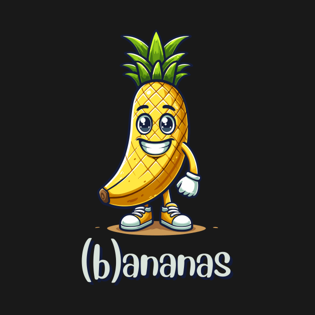 (b)ananas | Tropical Smile: Banana-Pineapple Fusion Character | Fruit | Ananas by octoplatypusclothing@gmail.com