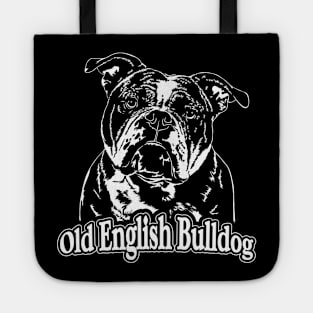 Old English Bulldog dog lover portrait Tote