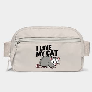 I Love My Cat Funny Opossum Bag