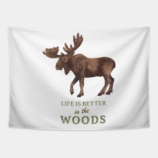 Life is Better in the Woods Tapestry