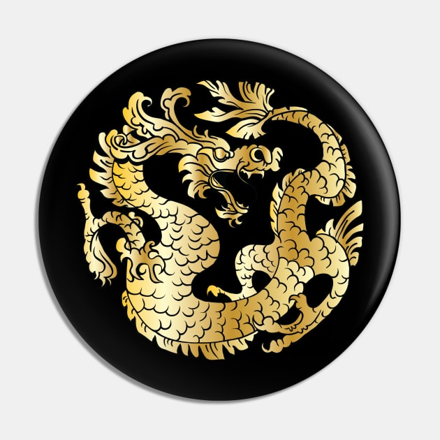 Gold Dragon 09 Pin by Verboten