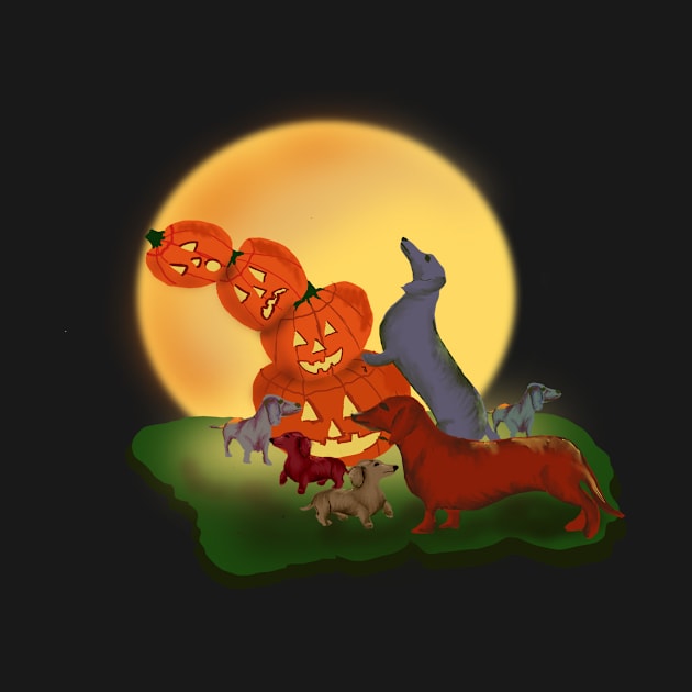 Dachshunds’s Halloween by CATiltedArt