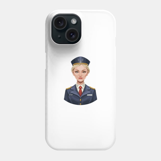 scandinavian stewardess Phone Case by designfurry 