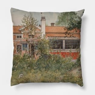 The Cottage. From A Home by Carl Larsson Pillow