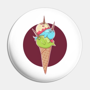 Narwhal icecream Pin