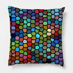 Colorful Stain Glass Design Pillow