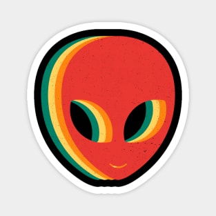 Retro Vintage Alien Magnet