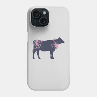 Country Cow with Floral Bouquet Phone Case