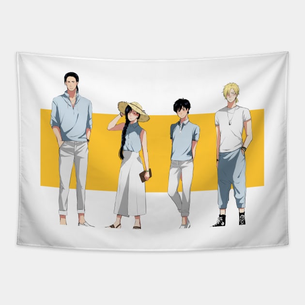 Banana Fish Summer Tapestry by MykaAndSalmon