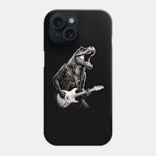 Rock & Roll Music Concert Festival Dinosaur T-rex Guitar Phone Case