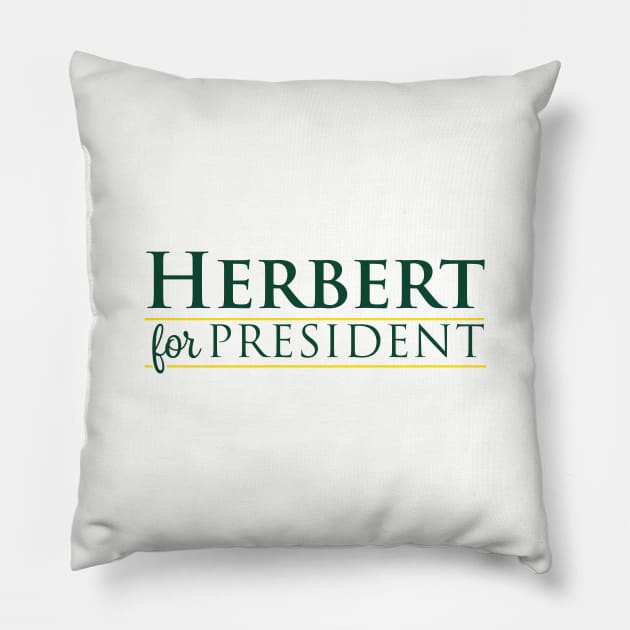 Herbert 4 Prez! Pillow by Parkeit