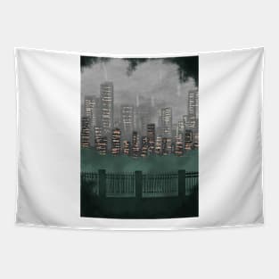 landscape city view Tapestry