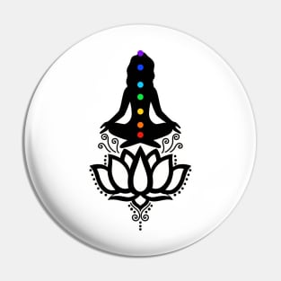 Chakra Meditation Goddess Pin