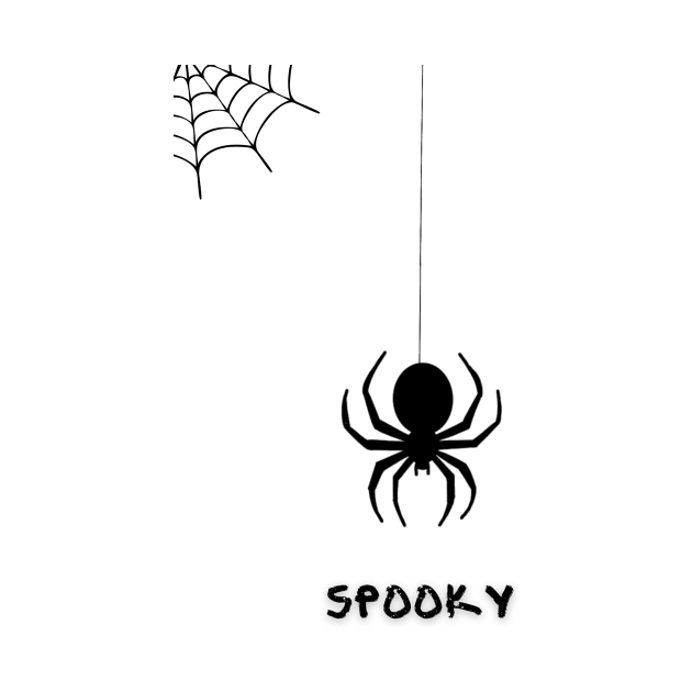 Black Grey Simple Cute Spider Illustration by modrenmode