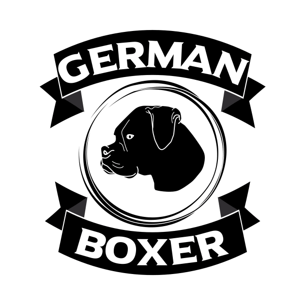 German Boxer Dog Head dog owners dog lovers by Monstershirts