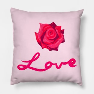 Sparkly Rose Pillow