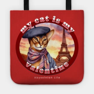 My French Valentine Cat Abyssinian Life 05A Tote