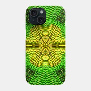 Weave Mandala Yellow and Green Phone Case