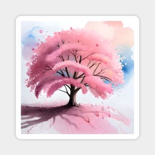 Watercolor Sakura Tree Magnet