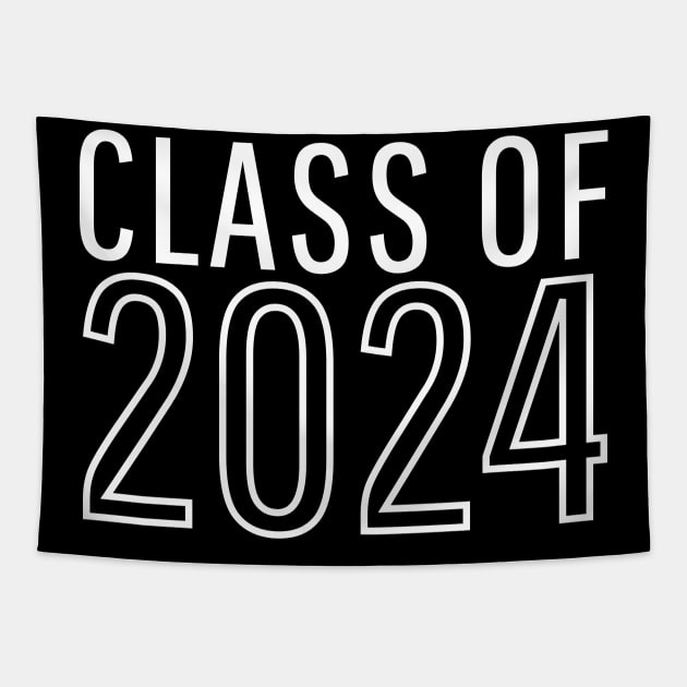 Class Of 2024. Simple Typography 2024 Design for Class Of/ Graduation Design. White Tapestry by That Cheeky Tee