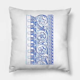 Floral Roman Architectural Frieze Pillow