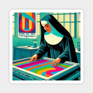 Sister Corita Kent - The Screenprinting Nun 2 Magnet