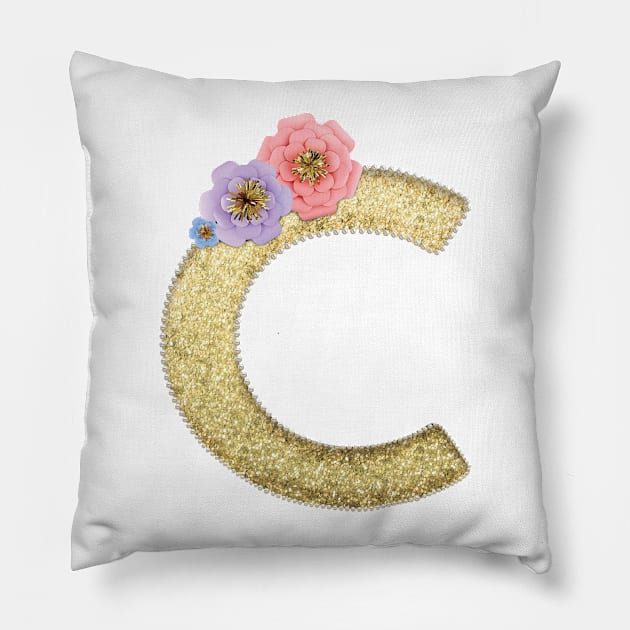 Letter C // Animal Alphabet // Unicorn Monogram Pillow by THEGGSHOP1