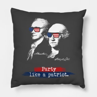 Hamilton Washington Party Like A Patriot Funny Tee Pillow