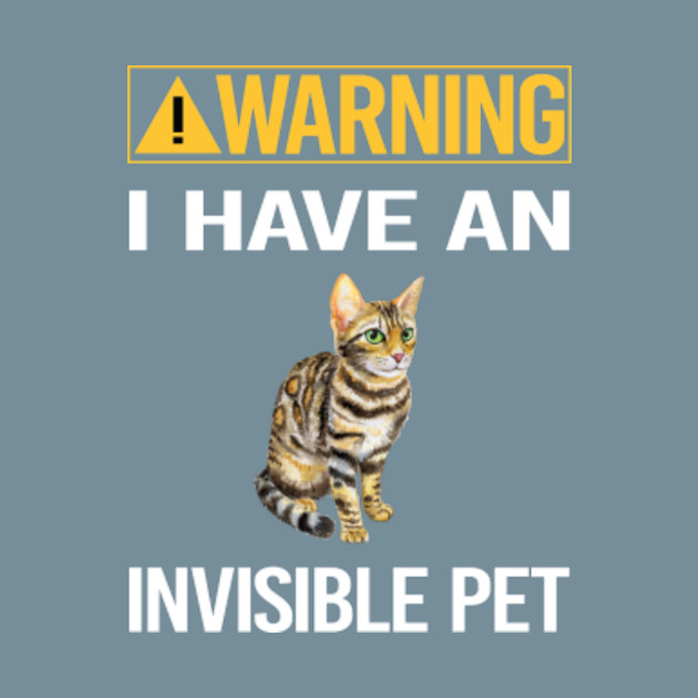 Disover Funny Invisible Pet Bengal Cat 01 - Bengal Cat - T-Shirt