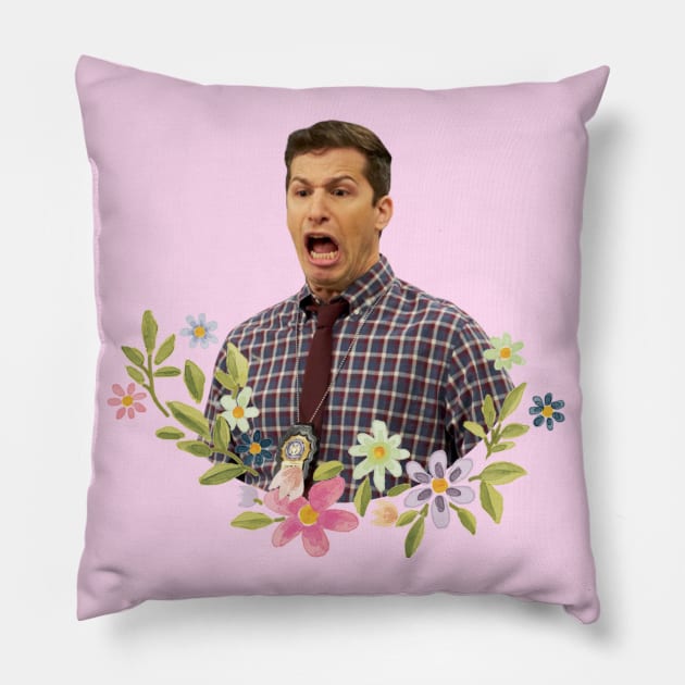 Jake Peralta Horrified Pillow by AJDP23