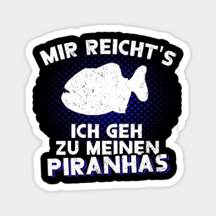 fleischfressender Fisch Lustiger Piranha Spruch Magnet