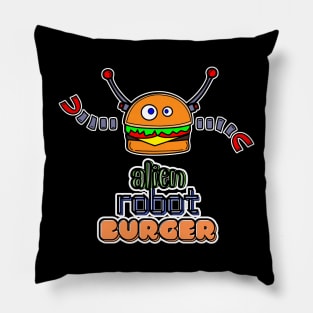 Alien Robot Cheese Burger Pillow