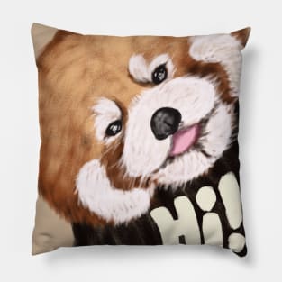 Cute Red Panda Say Hi To You Pillow