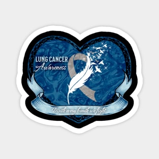 Lung Cancer Awareness Sapphire Heart Edition Magnet