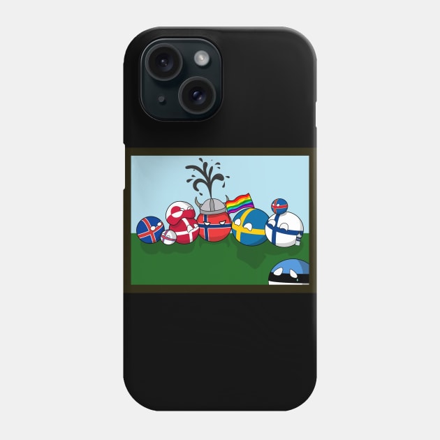 Polandball- Nordic family portrait Phone Case by DigitalCleo