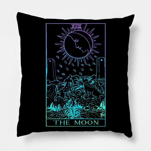 The Moon Tarot Card Pillow by srojas26