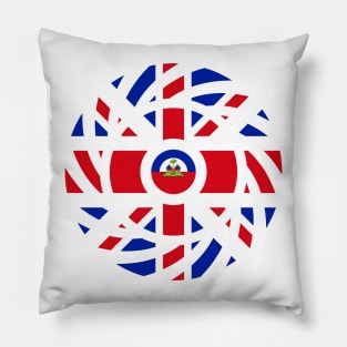 British Haitian Multinational Patriot Flag Series Pillow