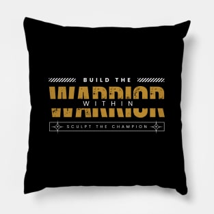 Build the Warrior Within - [LIGHT LOGO] Pillow