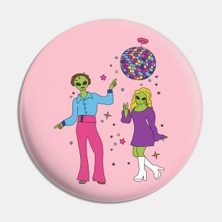 Alien Retro 70s Disco by Courtney Graben Pin