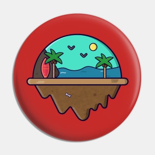 Beachy island - Icon Pin